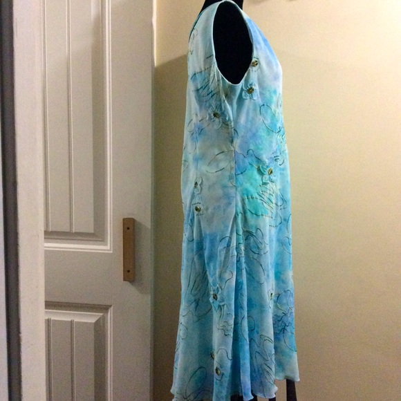 Vintage Les Modes Jolibel watercolour dress - Picture 5 of 16